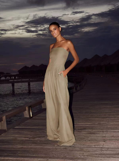 Sofia™ – Classic High-Waisted Sleeveless Jumpsuit