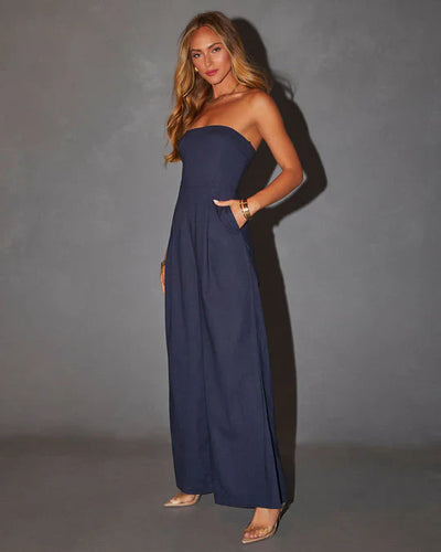 Sofia™ – Classic High-Waisted Sleeveless Jumpsuit