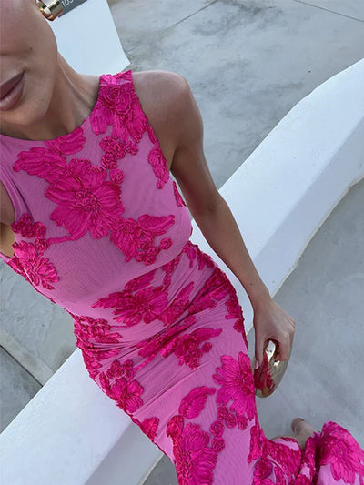 Alora - Elegant Floral Maxi Dress