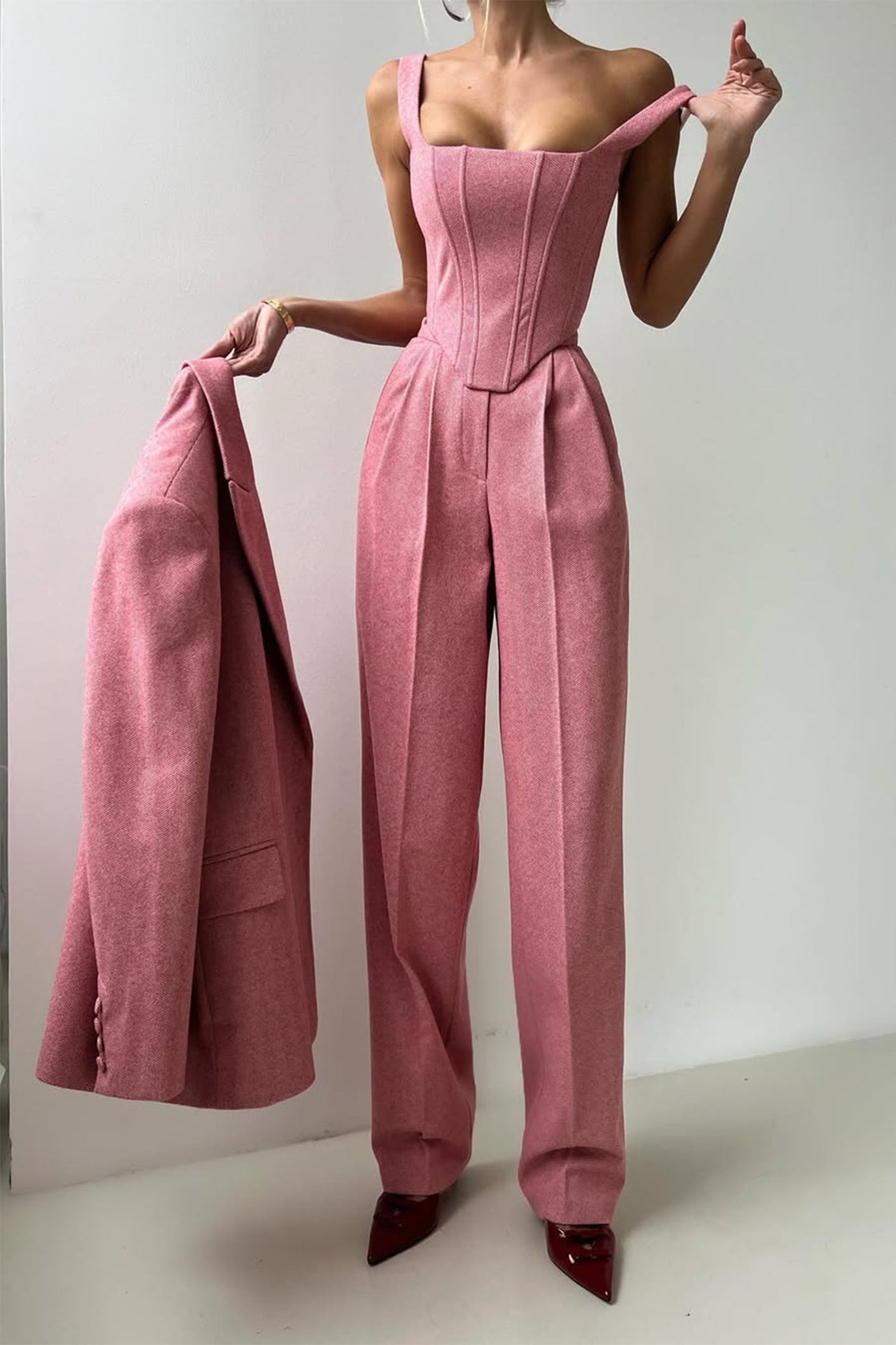 Dolce™ – Three-Piece Set with Double-Breasted Blazer