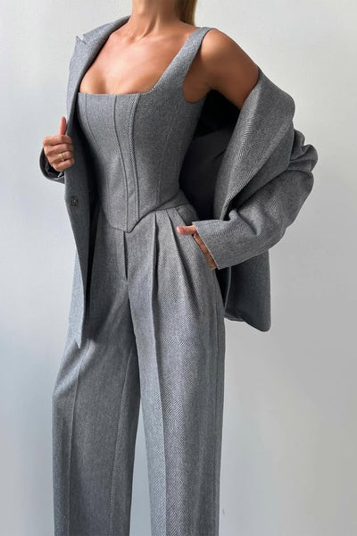 Dolce™ – Three-Piece Set with Double-Breasted Blazer