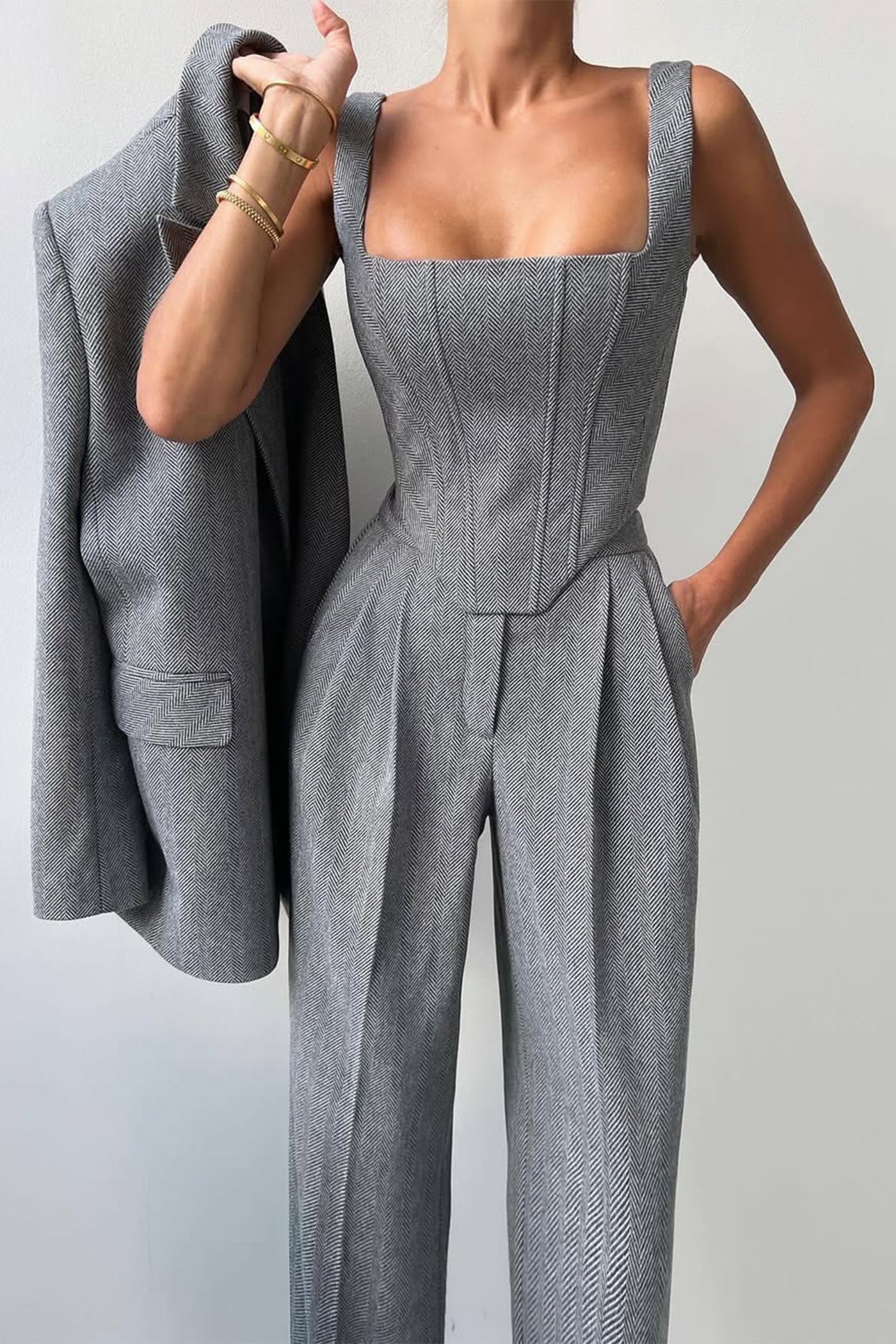 Dolce™ – Three-Piece Set with Double-Breasted Blazer