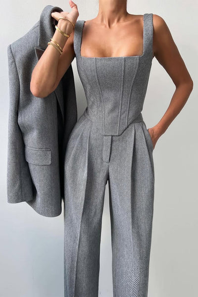 Dolce™ – Three-Piece Set with Double-Breasted Blazer