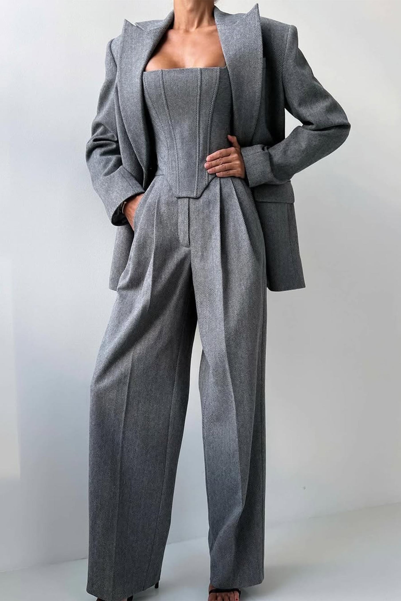 Dolce™ – Three-Piece Set with Double-Breasted Blazer